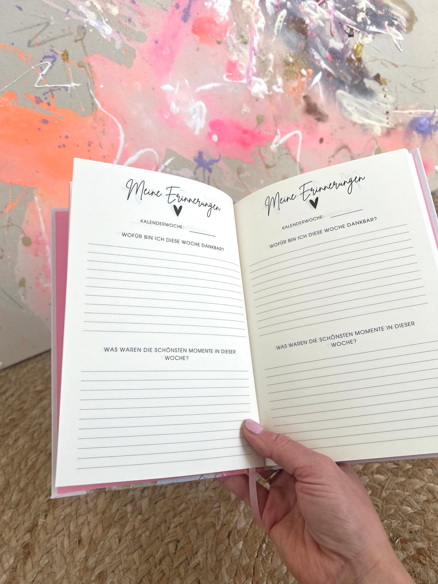 Dankbarkeitsjournal | Tagebuch mit Kunstwerk auf dem Cover