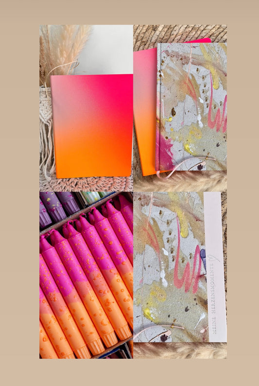 Art & Interior Set | Notizbuch, Dankbarkeitsjournal & Kerzen